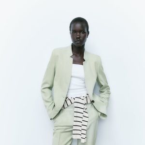 Zara Blazer with Inverted Lapel- size 6 NWT